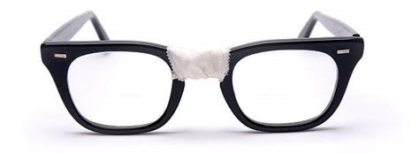 Glasses with tape